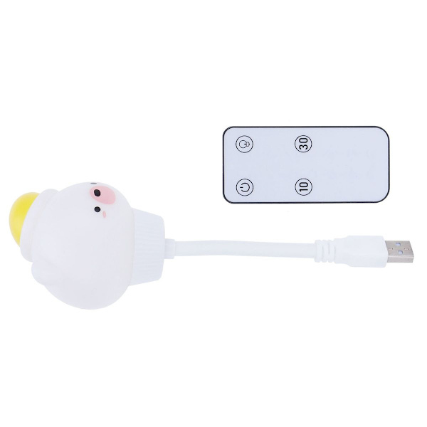 Söt USB LED-nattlampa, fjärrkontroll timing nattljus KLB