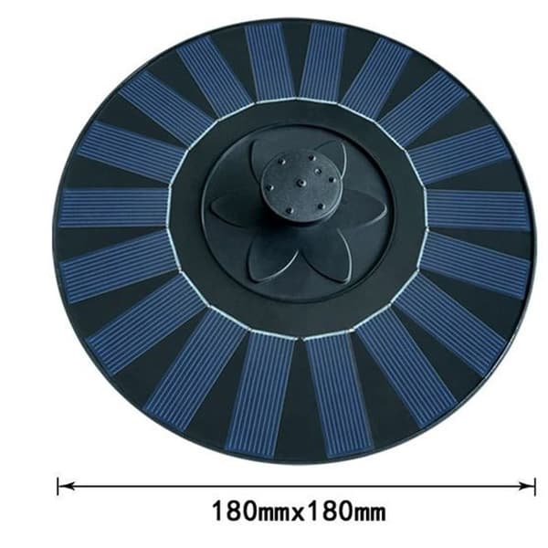 Solardriven dammluftare, flytande syrepump med luftslang och stenbubblor