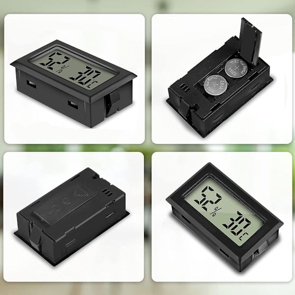 Mini Termometer Hygrometer Stort Tal Fahrenheit LCD Display Digital