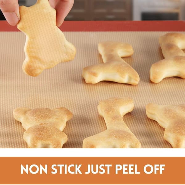 Silikonbakematte, gjenbrukbare og non-stick bakeplater for rød