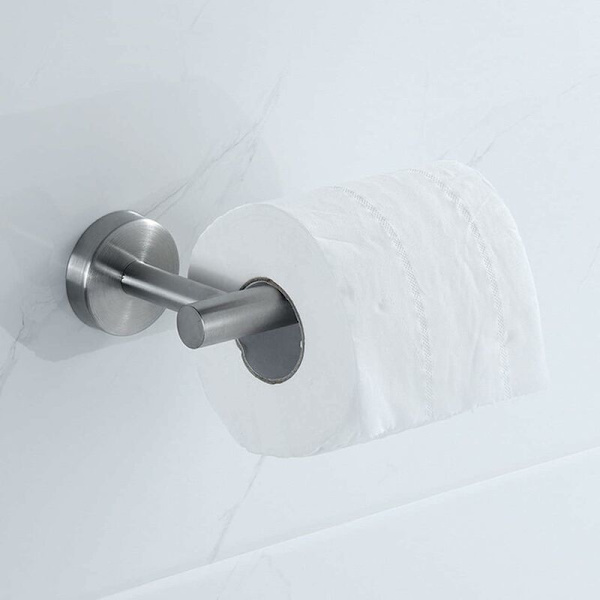 Toalettpappershållare i rostfritt stål 304, rostfri toalettpappershållare, väggmonterad - borstad 9,1x5,5x16 cm KLB
