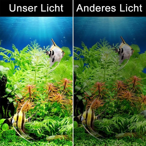 Akvarielys med klips, ultra-tynd sort KLB
