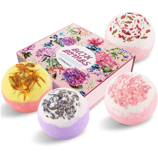 PCS Bath Bombs Gaveesett for Baby Jenter Kvinner Menn Avslapping & Organisk t KLB