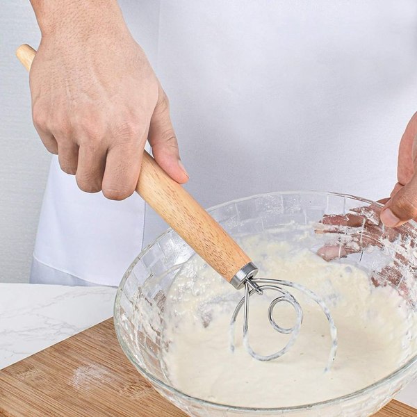 Bröddegsvisp, professionell dansk degsvisp, mixer,