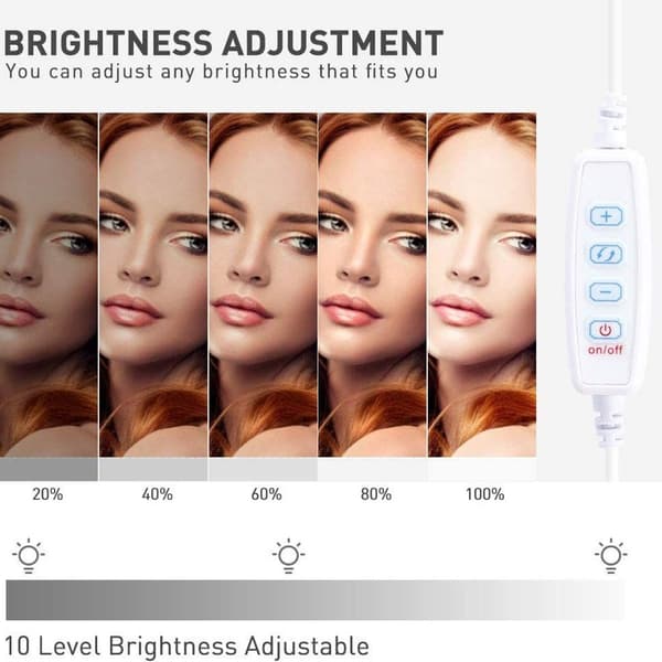 LED-belysningssæt til kommodespejle, 10 dæmpbare pærer, dæmpbar LED-belysning