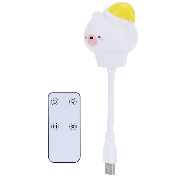Söt USB LED-nattlampa, fjärrkontroll timing nattljus KLB
