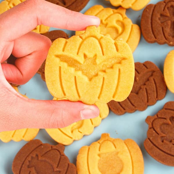 Pakke med 9 mini gresskar kuttere, 3D hevet design pepperkake kuttere,
