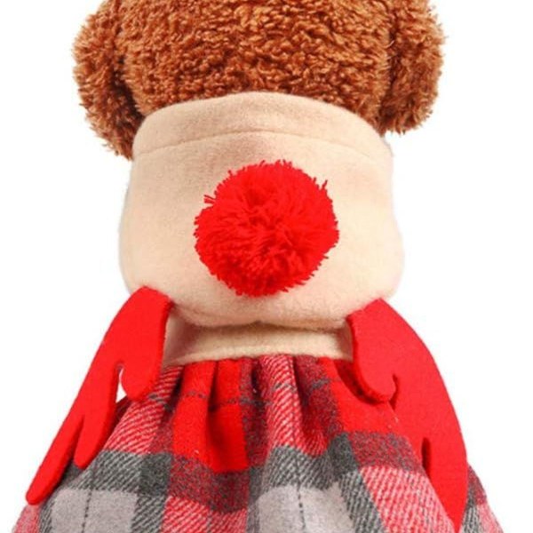 Jul husdjur hund tomte kostym kläder för vinter varm KLB