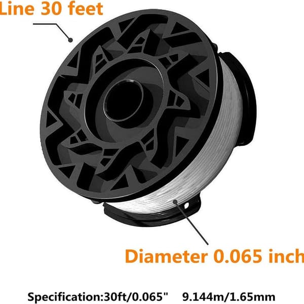 Trimmerkabel for Black and Decker AF-100 kompatible trimmere, erstatningsspole, 6 KLB