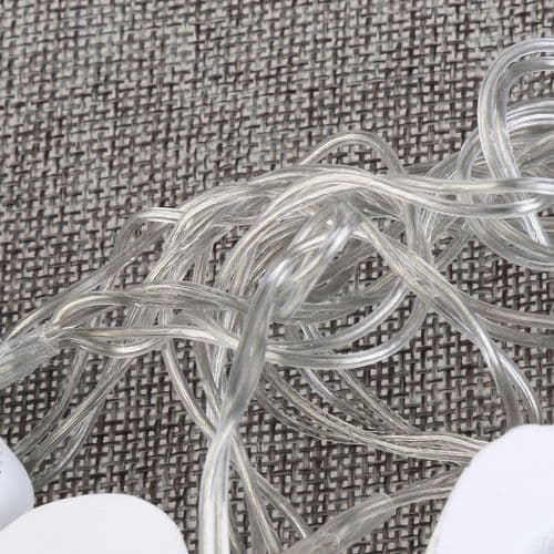 LED-hjerte i tre, fe-lys, batteridrevet (varmt hvitt lys)
