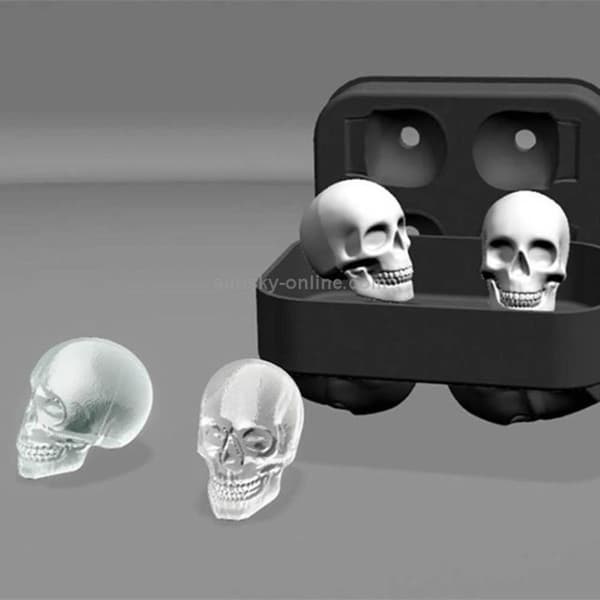 2017 Skull Ice Cube Tray Halloween Gave 4 Huller Ice Cube Tray