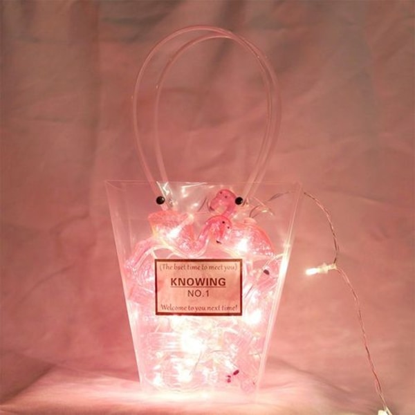 Batteridrevne lyslenker Flamingo lyslenker med 20 LED-er for utendørsbruk