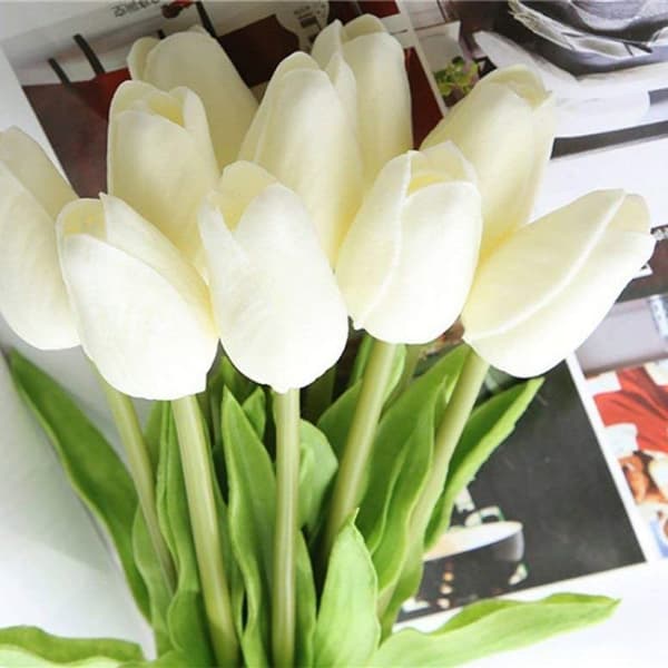 Ægte kunstige tulipaner