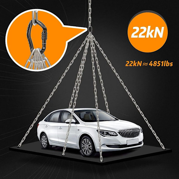 22KN automatisk låsende karabinhage nøglering, 2200KG brudstyrke