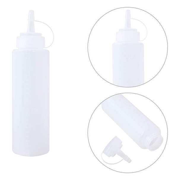 Set med 6) 250 ml plastflaskor med lock - perfekt
