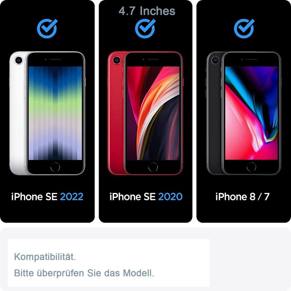 Kotelo yhteensopiva iPhone SE 2022 5G, iPhone SE 2020, iPhone 8 ja iPhone 7 kanssa