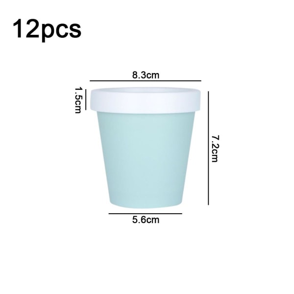 12-pack 200 ml maskflaskor med innerlock, rakt maskglas blå KLB
