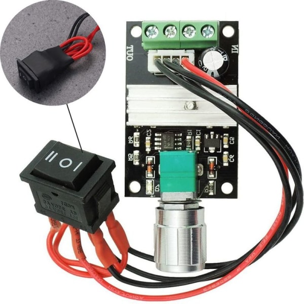 DC 6V 12V 24V 3A 80W DC-motorhastighetsregulator (PWM) justerbar
