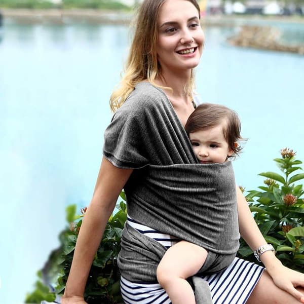 Babysele, barnesele, pustende sele, grå KLB
