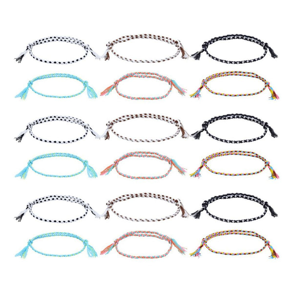 18 stycken snörarmband för tonårsflickor. Anklets för flickor