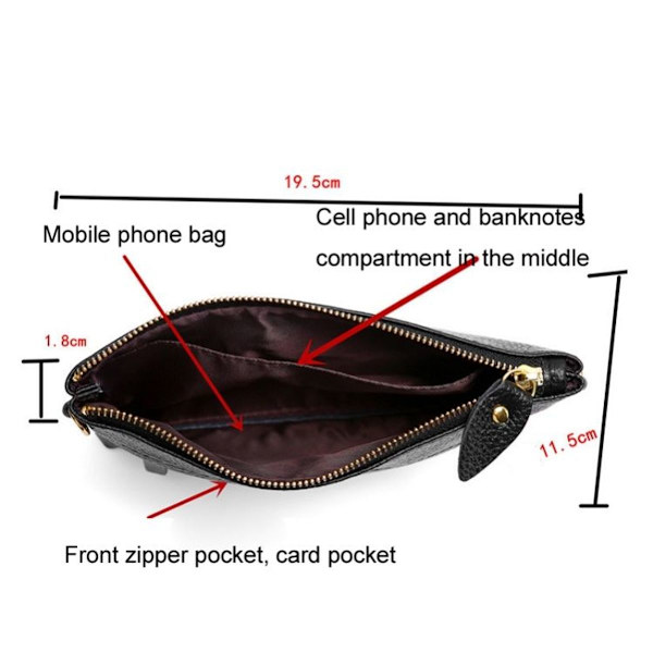 Dam One Shoulder Diagonal Mobiltelefon Plånbok (Orange)