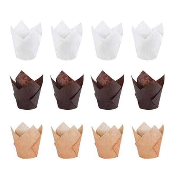 Xinzistar 150 st muffinformar i papper, tulpanformar, bakformar, cupcakeformar