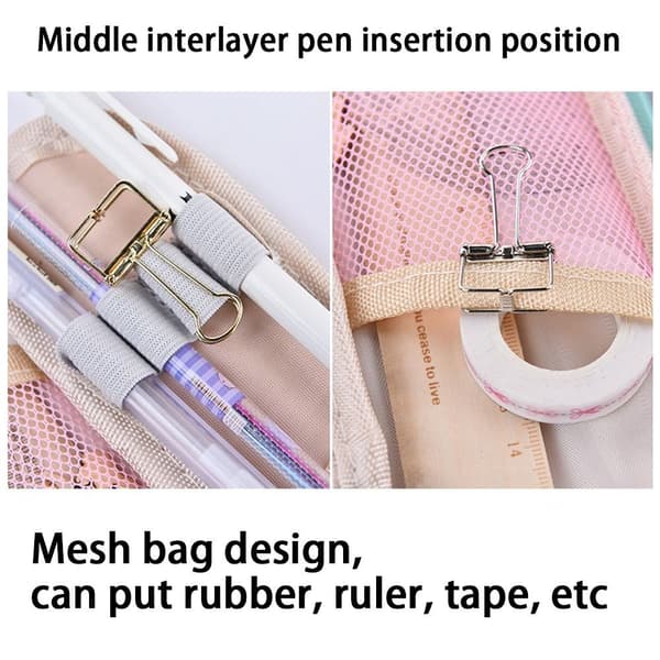 Pencil Case Stor Kapacitet Opbevaring Pen Blyant Markør Form2
