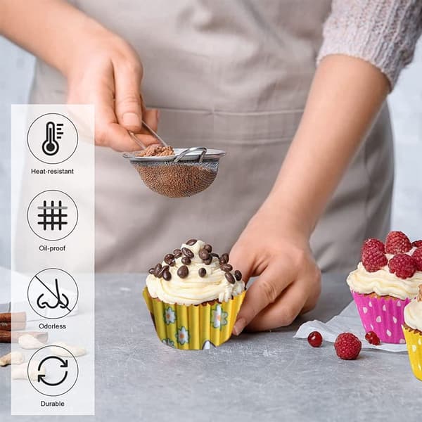 200 st Greaseproof Cupcake-formar i papper, stil 2 KLB