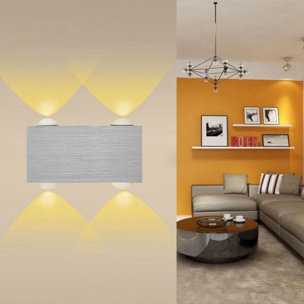 4W LED væglampe, moderne aluminium gang balkon lys KLB