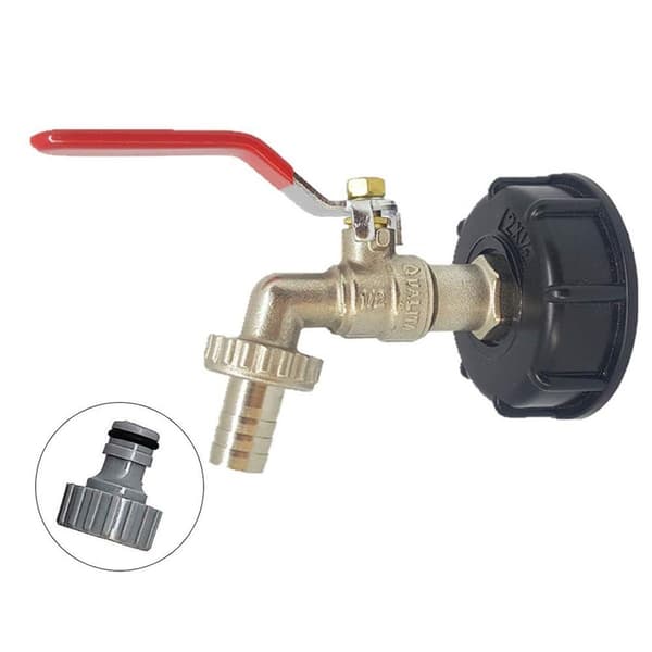 IBC tank adapter S60X6 tank adapter havehane 1/2\" slangeforbindelse