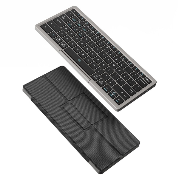 Universell Bluetooth-tangentbord med fodral och stativ, uppladdningsbar