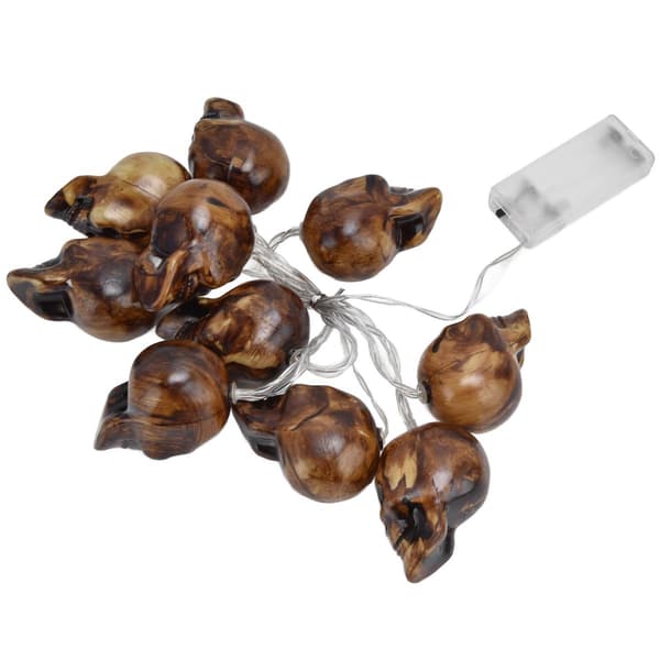 LED-skalleljus, 10 LED-lampor, skrämmande verklighetstrogna, batteridrivna KLB