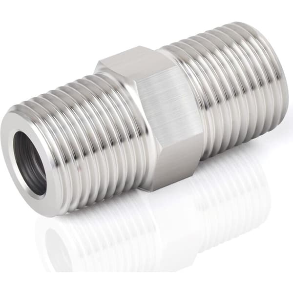 10 stk. rustfrit stål 304 sekskantnippel, 1/4\" han til 1/4\" han BSP rørfittings KLB