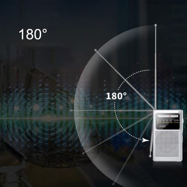 Mini radio med batteridrift, FM/AM/FM bærbar radio med indbygget