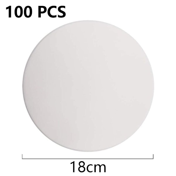 Bagepapirforme, sæt med 100, non-stick bagepapirforme, 18 cm