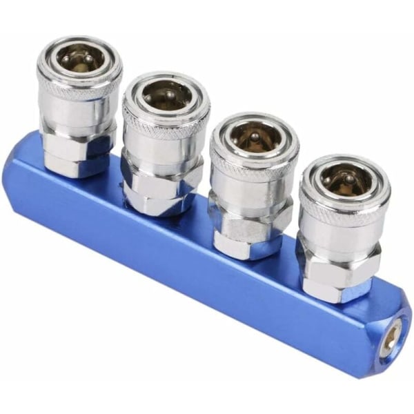 12mm Pneumatisk Hurtigkobling Hun-gevind Konnektor 2/3/4/5 Vejs Montering til Tilslutning af Pneumatisk og Luftslange (4 vejs) KLB
