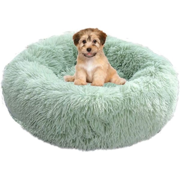 Koiran Bed Pyöreä Kissan Bed Fluffy Pet Bed Pehmuste Pehmeä ja Mukava, Lämmin, Vedenpitävä, Liukumaton ja pestävä koiran tyyny, joka sopii kissoille, koirille Green S