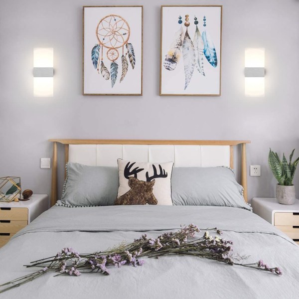 Sats med 4 LED-vägglampor för inomhusbruk, kreativ design, dekorativ för sovrum, korridor, vardagsrum, hotellrum