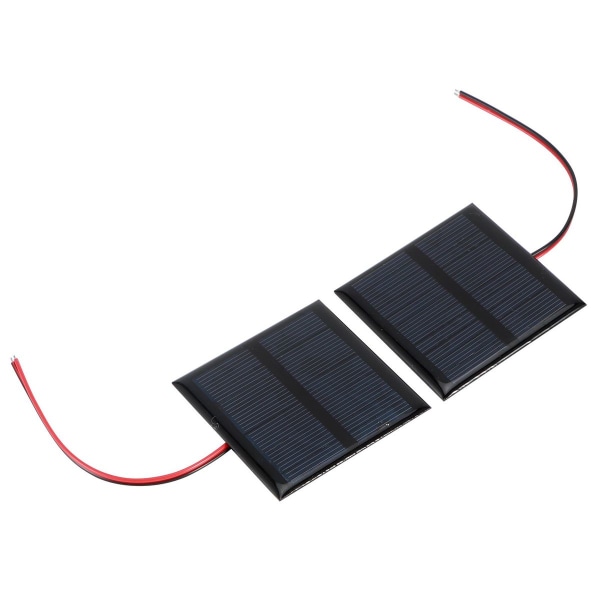 2stk 5,5V 0,6W Kablet solcellepanel Multifunksjonell bærbar KLB