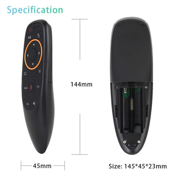 Air mouse fjärrkontroll, 2.4G trådlös röst airmouse fjärrkontroll tangentbord med