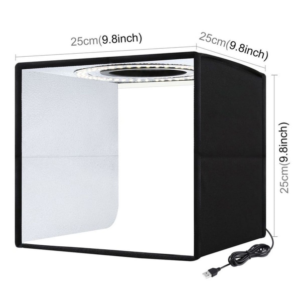 Light box photography, foldable photo studio box 10" photo box with 96 high color