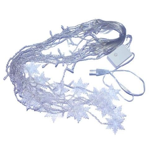 LED snøflaggjenger, gardinlys julelys