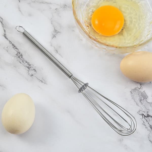 Rustfritt stål visp, komfortabelt håndtak, enkel å piske egg