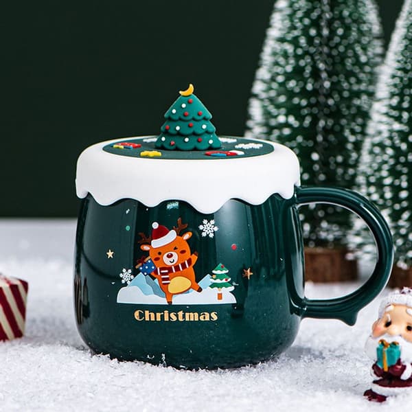 Keramisk julkaffemugg söt present 1 401-500ml KLB