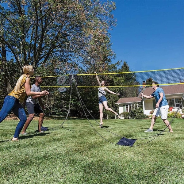 Kikilive Bærbar Badminton Net Sæt med Stativ Bærepose, Volleyball Net til KLB