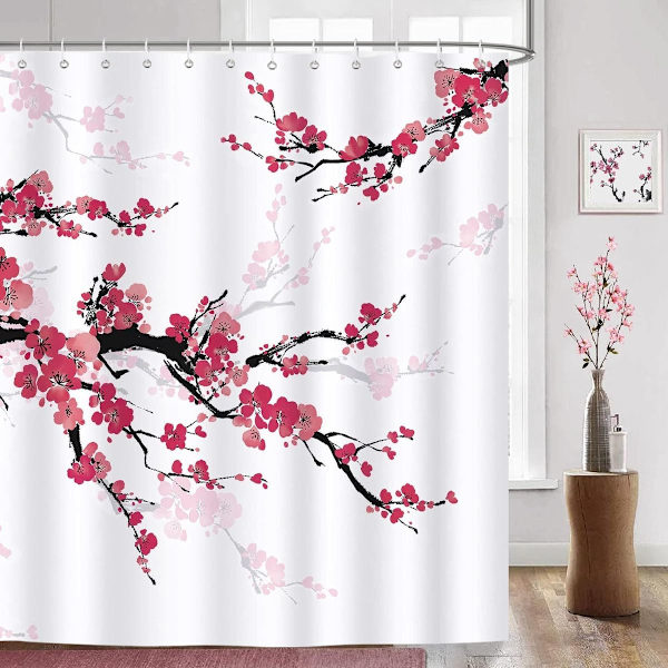 Sakura bruseforhæng, skimmelresistent, vaskbar, til badeværelse