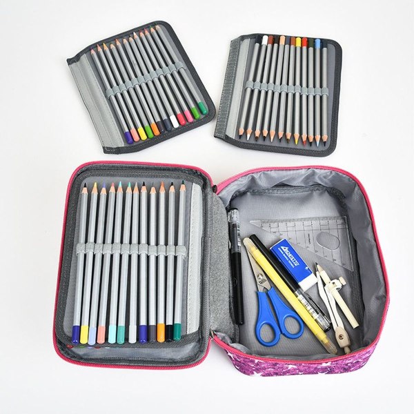 Farget pennal – penneholder, pennepose, stor kapasitet, Shape4 KLB