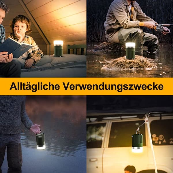 EMNT Campinglampe LED 15000 mAh med USB-oppladbart Campinglys IP66