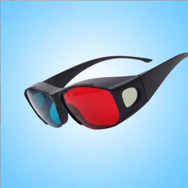 Rødblå 3D-briller/ Simple Style Cyan Anaglyph 3D-briller, 3D-filmspil KLB