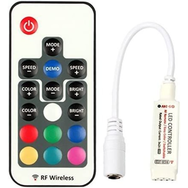 DC 5V-24V RF trådlös fjärrkontroll för att fjärrstyra 5050 3528 RGB LED-remsor